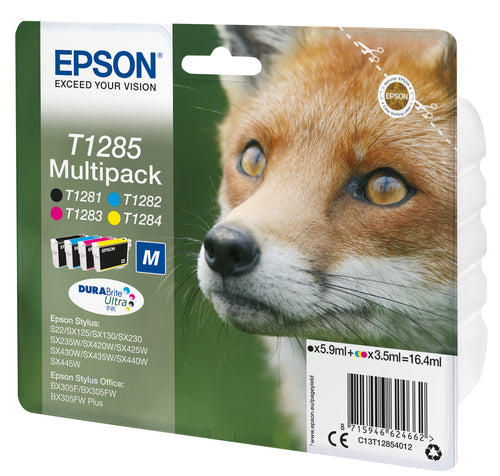 Epson Fox Multipack 4-colours T1285 DURABrite Ultra Ink Epson Fox Multipack 4-colours T1285 DURABrite Ultra Ink